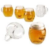 thumbnail of 6x Fußball Biergläser 0,5L geeicht Ball-Relief 6 Personen Bierkrüge aus Glas
