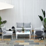 thumbnail of Outsunny Mobili da Giardino Set 4pz 2 Sedie 1 Divano 2 Posti,1Tavolino