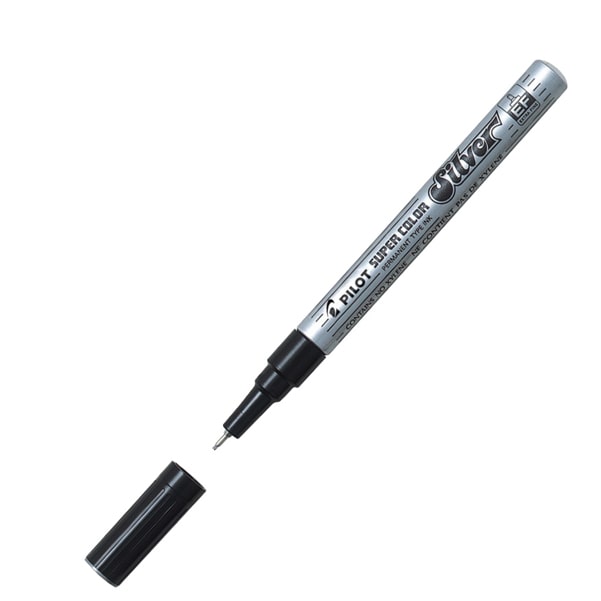 Marqueur pointe extra fine, encre silver