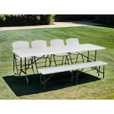 thumbnail of METRO PROFESSIONAL Tavolo pieghevole per banchetti Pamua, acciaio, piano in HDPE, 244 x 75 cm, bianco