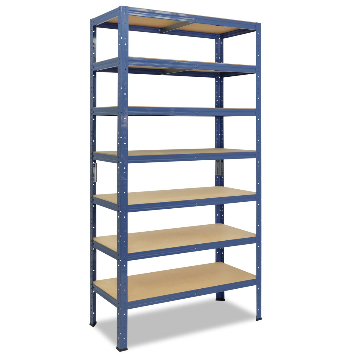 shelfplaza HOME 230x70x50 cm Schwerlastregal in blau mit 7 Böden und 125 kg Traglast pro Boden