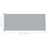 thumbnail of vidaXL Ausziehbare Seitenmarkise 200x500 cm Anthrazit