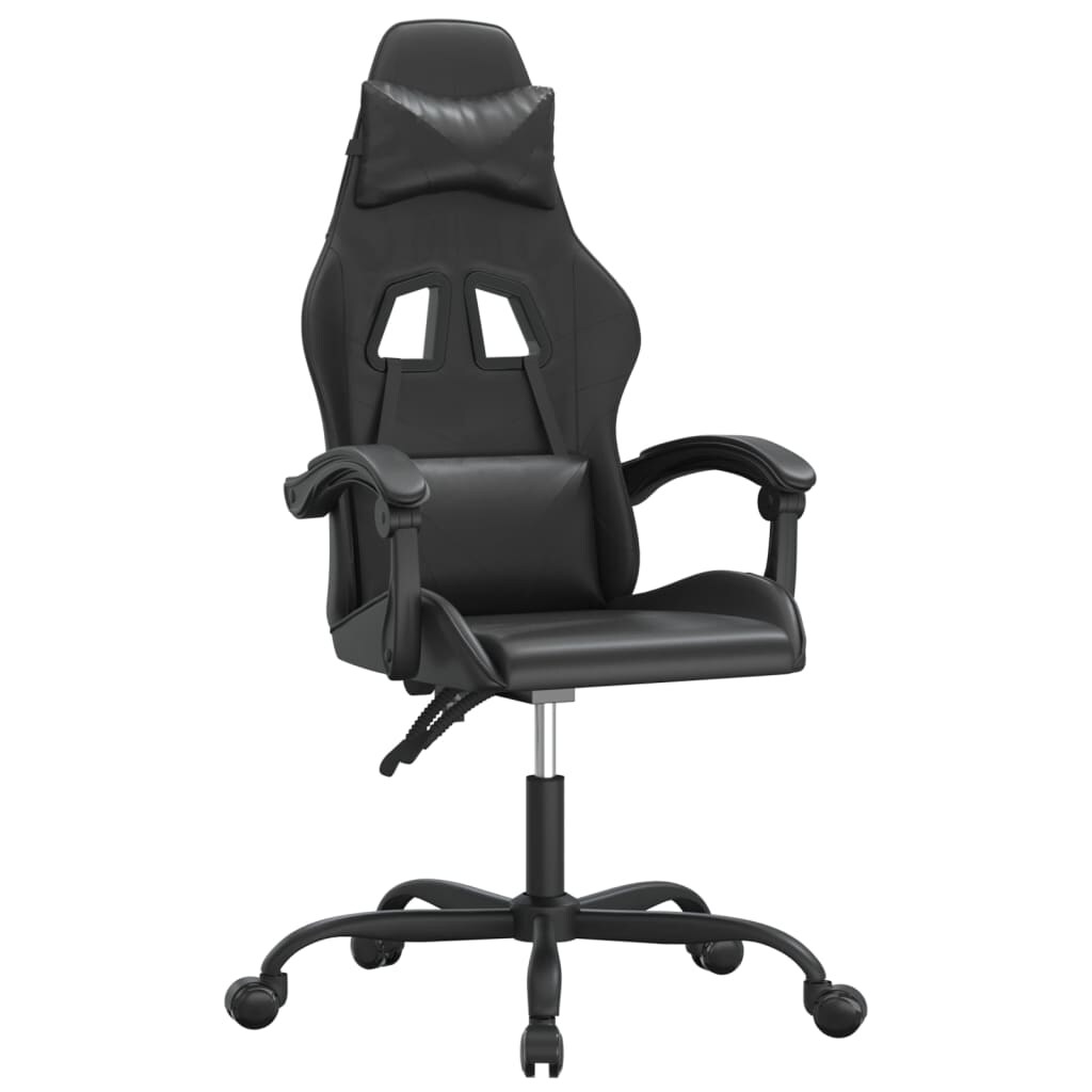 vidaXL Gaming-Stuhl Drehbar Schwarz Kunstleder