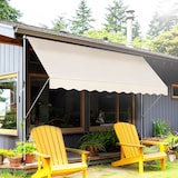thumbnail of Toldo Manual Retráctil para Exterior 400x120x170-280 cm Toldo Enrollable Altura Ajustable con Manivela Protección Solar para Terraza Balcón Jardín