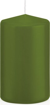 thumbnail of Wiedemann Kerzen Stumpenkerzen Olive 200 x Ø 70 mm, 12 Stück, rußarm, tropffrei, hochwertiger Docht