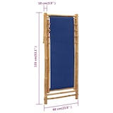 thumbnail of vidaXL Liegestuhl Bambus und Canvas Marineblau