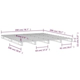 thumbnail of vidaXL Palettenbett 200x200 cm Massivholz Kiefer