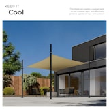 thumbnail of tectake Sonnensegel Sunny, wetterfestes HDPE-Material mit UV-Schutz - 2 x 3 m Sand