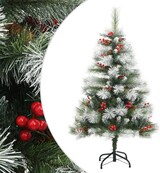 thumbnail of vidaXL Künstlicher Weihnachtsbaum Klappbar mit Zapfen & Beeren 150 cm