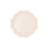 thumbnail of 6 Pappteller 21cm mit Goldrand und Sternen Partyteller Einwegteller plastikfrei Partygeschirr Geburtstag Ramadan & Eid Partydeko Tischdeko Creme Gold