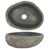 thumbnail of vidaXL Wastafel ovaal (29-38)x(24-31) cm riviersteen