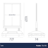 thumbnail of Danieli – Cavalletto Pubblicitario per Esterno bifacciali – Supporti Porta Cartelloni e Porta Poster in Alluminio 70x100 cm con base zavorrabile