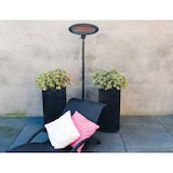 thumbnail of Riscaldatore da terrazza Sunred Elektra Quartz - Alluminio - Rame - Lunghezza 52 cm - Altezza 180–214 cm - da pavimento - nero - 2000 Watt