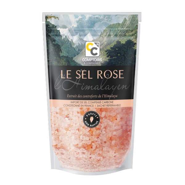Sel rose de l'Himalaya en sachet de 1kg Sachet de 1kg Comptoirs et Compagnies