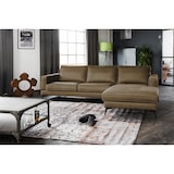 thumbnail of KAWOLA Sofa BLOOM Ecksofa Leder camel Recamiere rechts