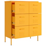 thumbnail of vidaXL Schubladenschrank Senfgelb 80x35x101,5 cm Stahl