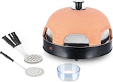 thumbnail of Emerio Pizzarette Origineel - 6 pers. Pizza Oven - Handgem. Terracotta Koepel - 6 Geïsol. Bakspatels - RVS bakplaat - PO-115984 1200W