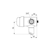thumbnail of Delabie Wand Mischbatterie TEMPOMIX G3/4B 7 Sek., Auslauf fest