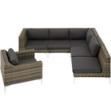 thumbnail of tectake Pieza modular para conjunto de ratán Villanova sillón  antracita-jaspeado - 404418