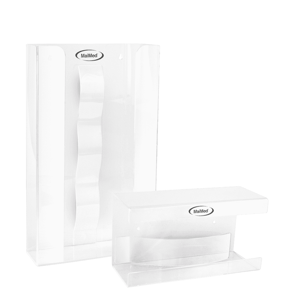 MaiMed Wandhalter für Handschuhboxen Acryl 3 fach