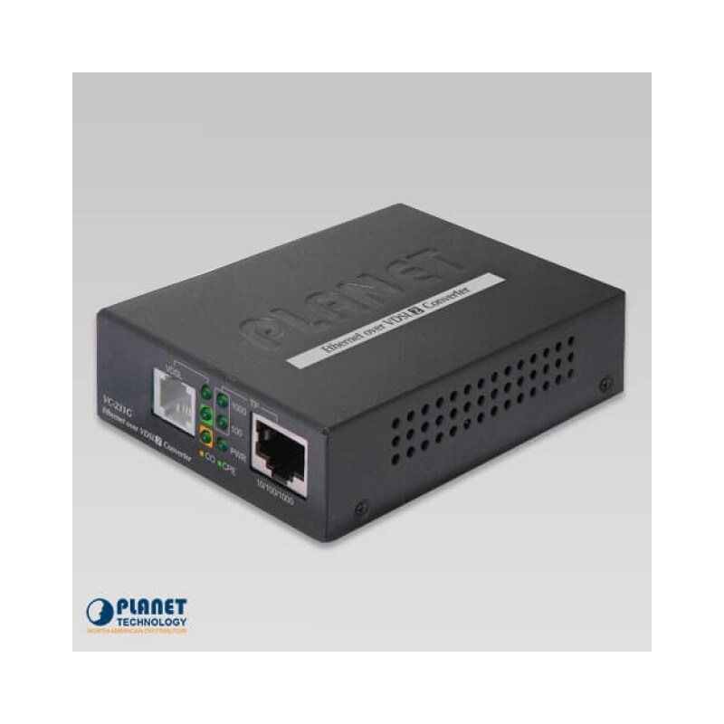 Planet 1-Port 10/100/1000T Ethernet to VDSL2 Converter 0,1 Gbps 100 Mbps