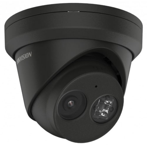 Hikvision DS-2CD2343G2-IU(2.8mm)(BLACK) 4MP AcuSense Turret Überwachungskamera mit Mikrofon