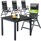 thumbnail of CASARIA® Gartenmöbel Set 4 Stühle mit Gartentisch Anthrazit