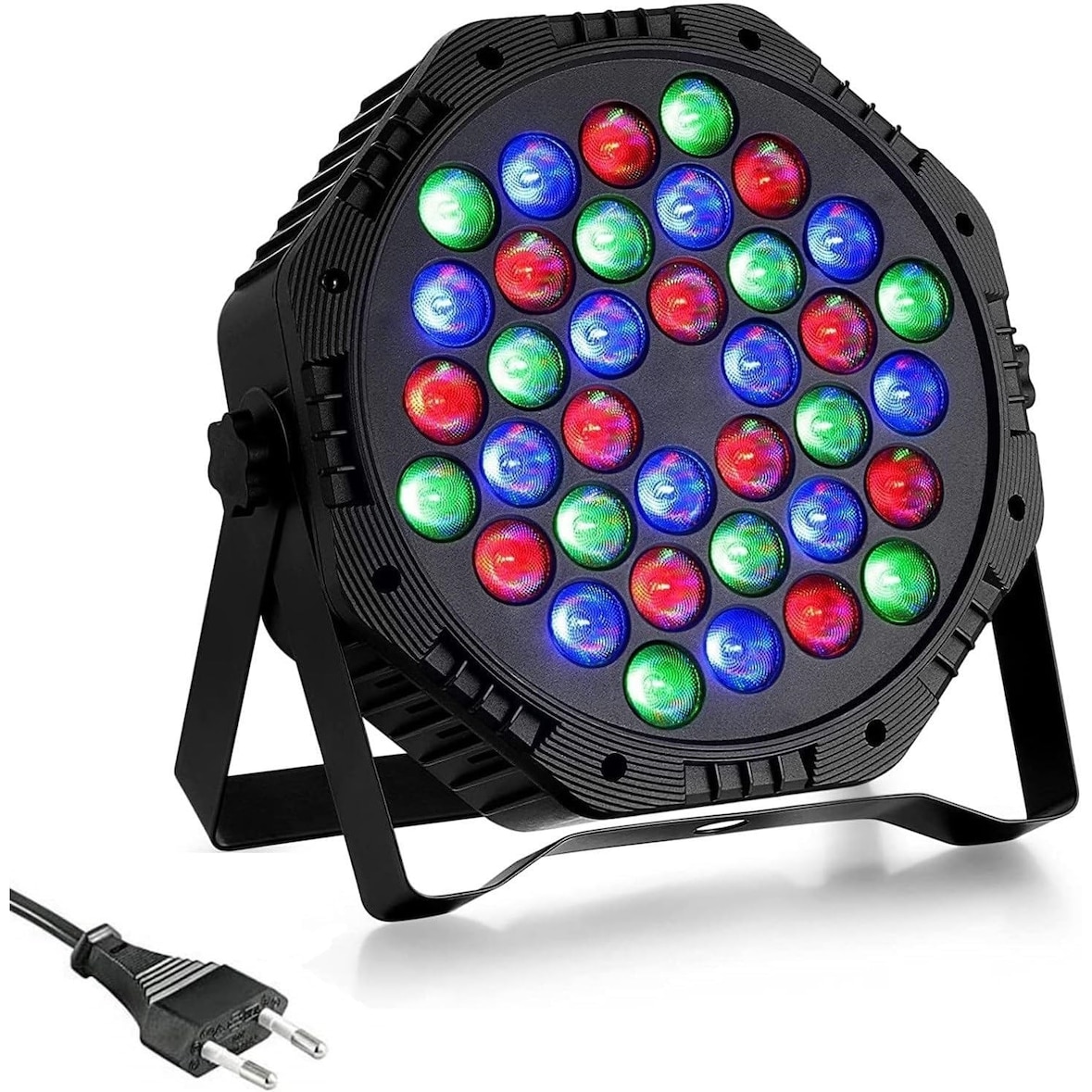Spots com 36 LEDs RGB, Luz de Discoteca com Controlo DMX e Activação Sonora, Iluminação de Palco. (1 peça)