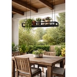 thumbnail of FLOWERS 115 cm PRETO (NERO) Prateleira de Teto Suspensa com Correntes, Ideal como Suporte para Flores, Design de Casa Yelloo