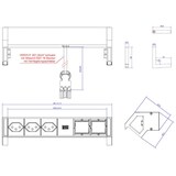 thumbnail of Bachmann DESK 2 3x Steckdose CH, 2x Custom Modul, inox (902.409)