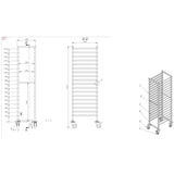 thumbnail of Combisteel afruimwagen met 18 rails voor GN1/1