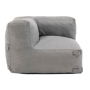 HomeMiYN Fauteuil met kussen en kruk - Rustieke hoekstoel voor de woonkamer