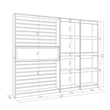 thumbnail of Bücherregal, Holzregal, 230x25x186cm, Wohnzimmer - Büro, Für Bücher, Moderner Stil, Eiche und schwarz _ 86_2