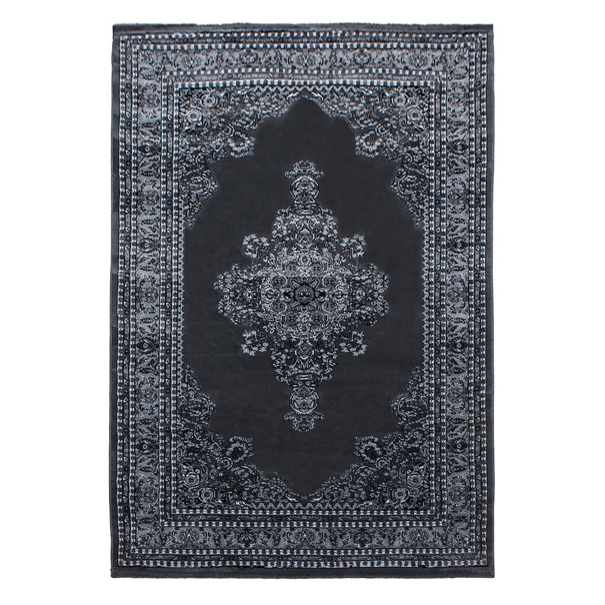 Teppich Waschbar Orient-Design Modern Strapazierfähig Esszimmer Flur Grau 300x400 cm OEKO-TEX Schadstoffgeprüft – ALETSCH von Kadima Design