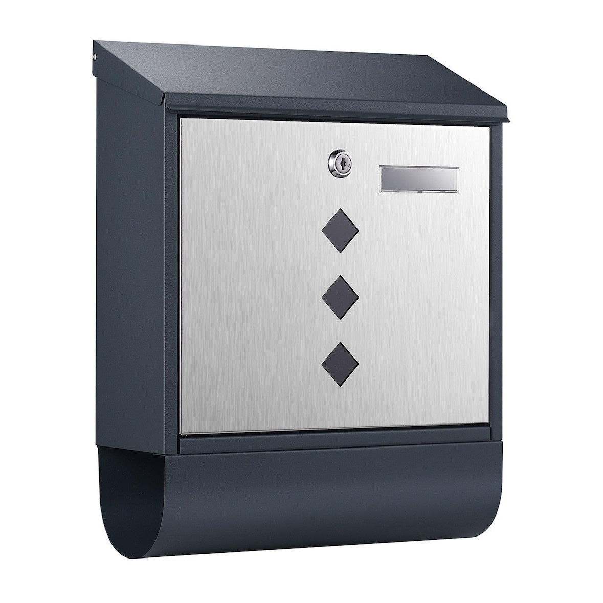 Helloshop26 - Boite aux lettres design porte-journaux design boîte postale murale gris 16_0000110