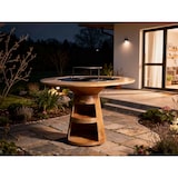 thumbnail of PURLINE Barbecue rotondo in acciaio corten con piastra in acciaio, griglia e piano in legno EFP59CO WOOD