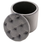 thumbnail of Sitzhocker Pantin Samt grau