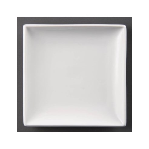 Vierkante witte borden 180(L)mm Set van 12 Olympia