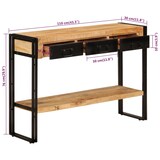 thumbnail of Table console 110x30x76 cm Bois de manguier solide Modèle Atlas Vintage