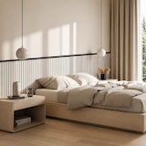 thumbnail of Panel decorativo de PVC con efecto de listones de madera, juego de 10 piezas, 120x30 cm, revestimiento de pared blanco.