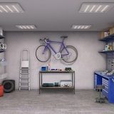 thumbnail of Relaxdays Werkbank, 600 kg, Werktisch, HBT 91 x 141 x 61 cm, 2 verstellbare Ebenen, Werkstatt Regal Stahl & MDF, schwarz