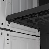 thumbnail of Armoire de rangement 2 portes 4 Etagères Grise 68 x 37 x H169 cm 4 pieds INTEC