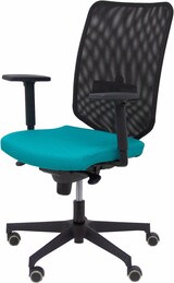 thumbnail of Ossa Negra Silla  y  Respaldo de malla en color negro y asiento tapizado en tejido BALI color verde claro