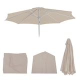 thumbnail of Cobertura de substituição para guarda-sol N18, cobertura de substituição para guarda-sol, Ø 2.7m tecido/têxtil 5kg ~ creme