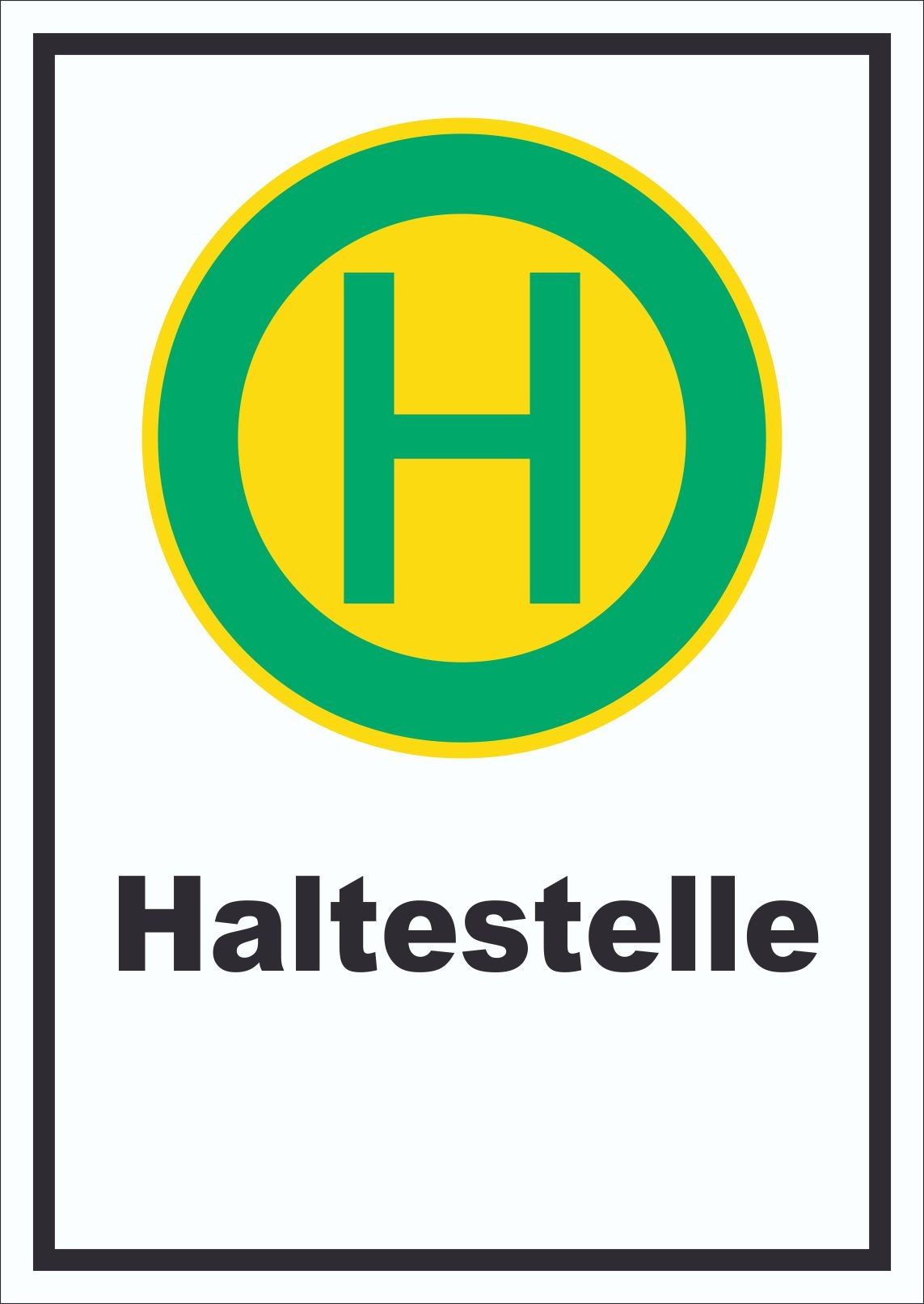 Schild Haltestelle A1 (594x841mm)