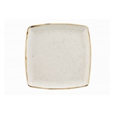 thumbnail of Piatto Quadrato Stonecast Bianco Puntinato, Confezione da 6