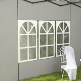 thumbnail of Conjunto de 2 Paredes Laterais para Tendas de 3x3m e 3x6m Paredes Laterais com Janelas Transparentes 293x193cm Branco