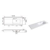 thumbnail of AQA Design Composizione da bagno in MDF vasca DX 4 pezzi SOLMIRA azzurro tiffany L.121 P.46,5 H.190 MPSO41-TIF