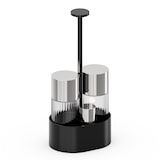 thumbnail of APS Menage THE GRID – zwart gepoedercoat roestvrij staal, 14,5 x 10,5 cm, hoogte 30 cm, meubelvriendelijke onderzijde