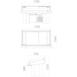 thumbnail of Combisteel visvitrine met een displayoppervlak van 2,27 m³, gemaakt van roestvrij staal.